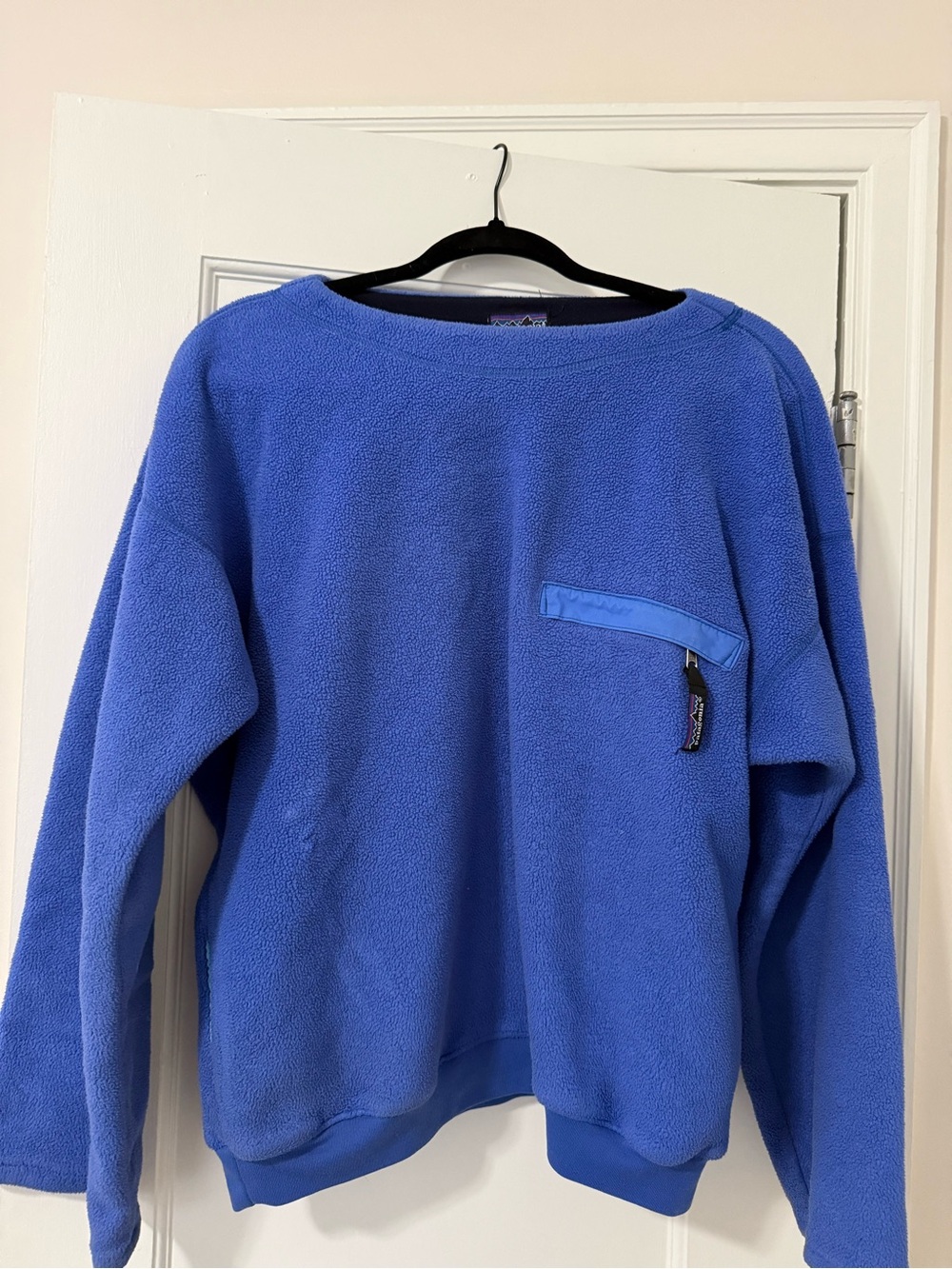 Blue Fleece Pullover Sweater